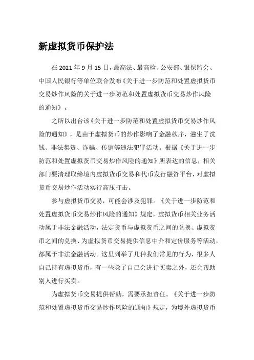新虚拟货币保护法