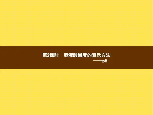 初中化学九年级下册精品教学课件 第10单元酸和碱 课题2  第2课时  溶液酸碱度的表示方法——pH