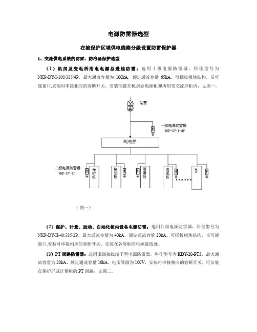 电源防雷器选型