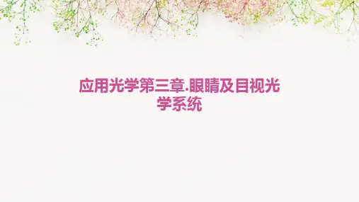 (应用光学)第三章.眼睛及目视光学系统