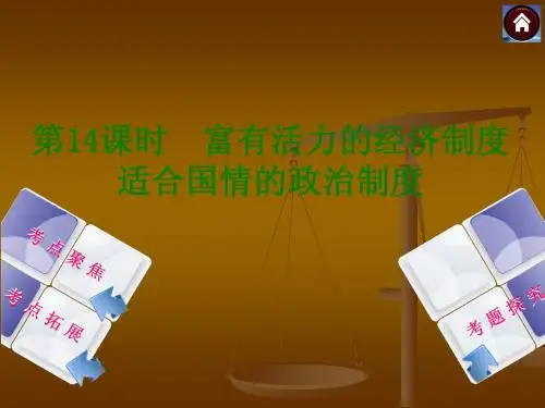 2014中考政治复习方案课件：富有活力的经济制度 适合国情的政治制度