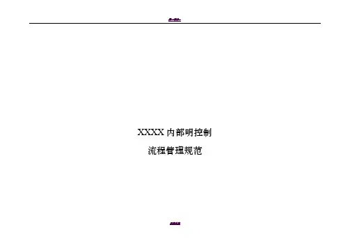 集团公司内部控制流程管理规范