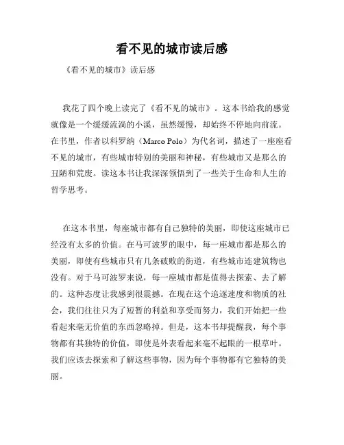 看不见的城市读后感