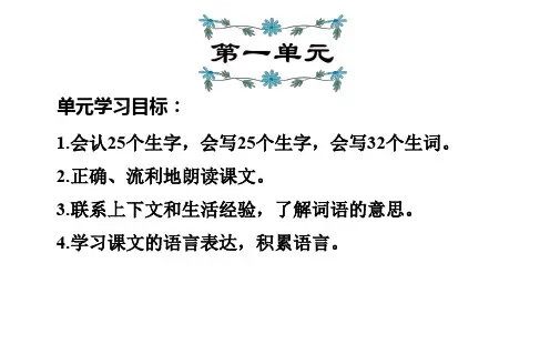部编人教版三年级上册语文期末复习知识点PPT