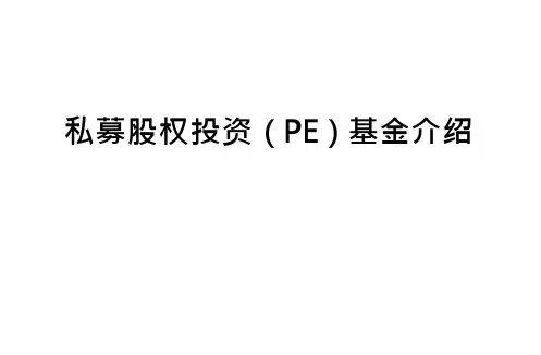 私募股权投资(PE)基金介绍(30页)