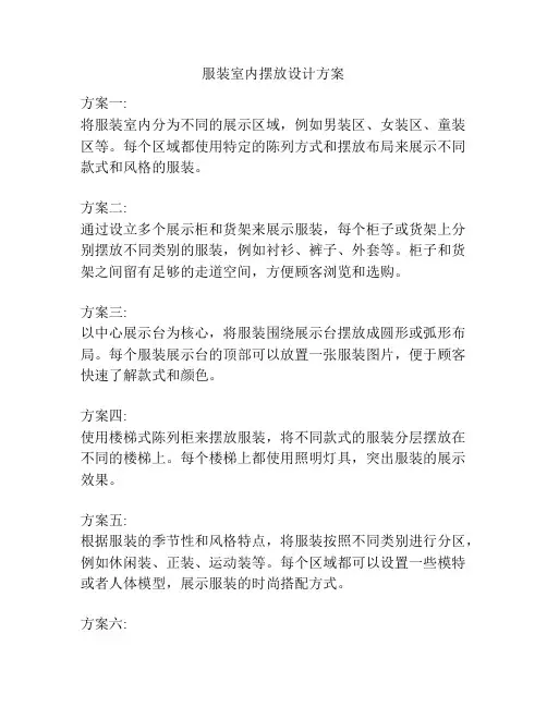 服装室内摆放设计方案