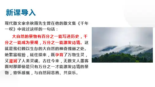 2023-2024学年统编版高中语文选择性必修下册《一个消逝了的山村》教学PPT课件