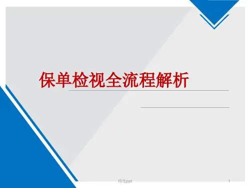 新保单检视全流程解析