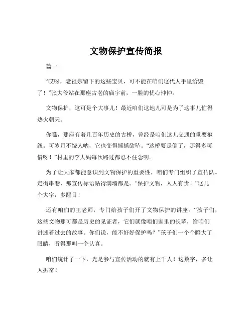 文物保护宣传简报