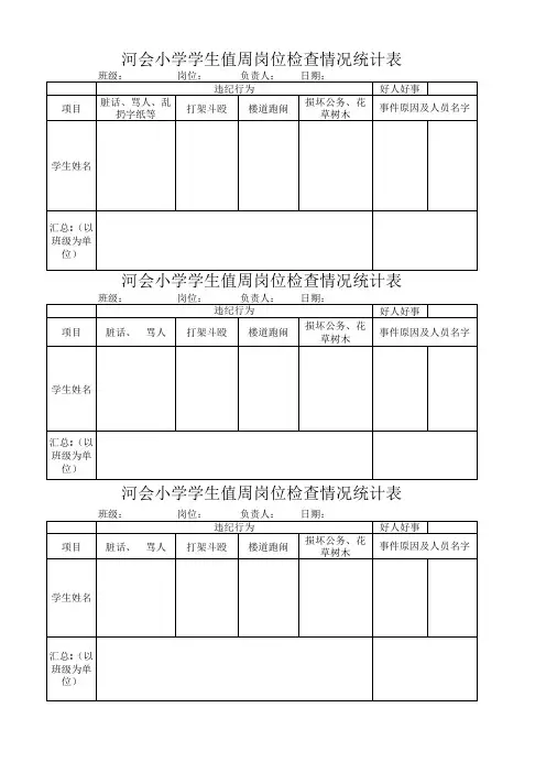 值周检查表格 - 副本