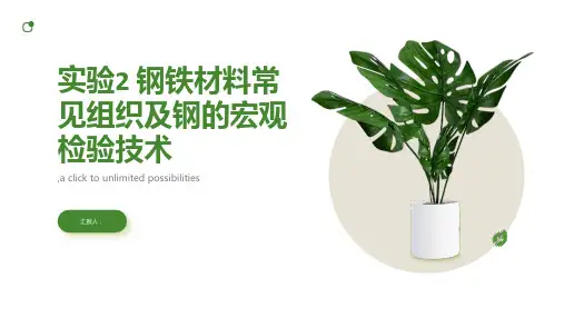 实验2 钢铁材料常见组织及钢的宏观检验技术