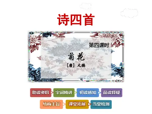 教科版四年级语文上册 5.诗四首 第4课时《菊花》元稹【新版】