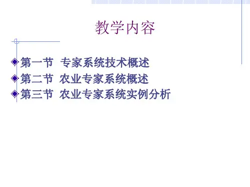 农业专家系统原理end