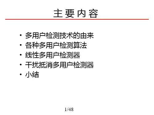 多用户检测技术剖析