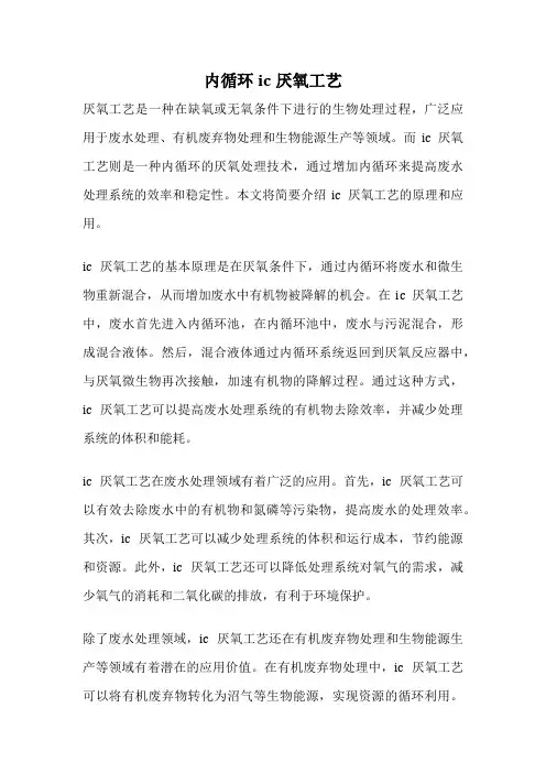 内循环ic厌氧工艺