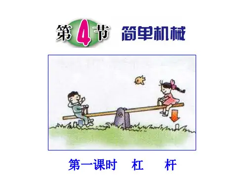 浙教版九年级上册科学 简单机械