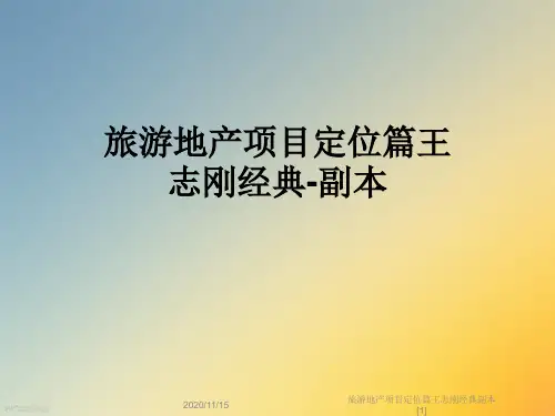 旅游地产项目定位篇王志刚经典副本[1]