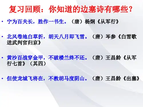 从军行(其四)-精品课件