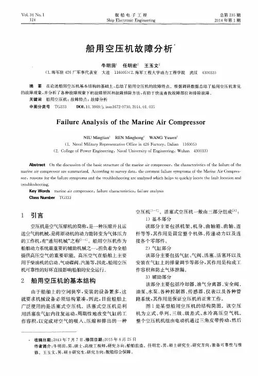 船用空压机故障分析
