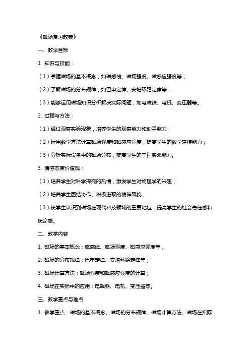 《磁场复习教案》