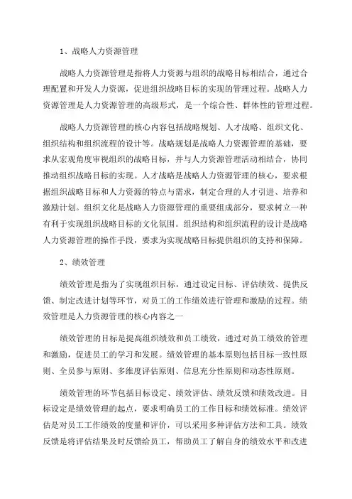 2024年经济师《人力资源》重点讲义汇总