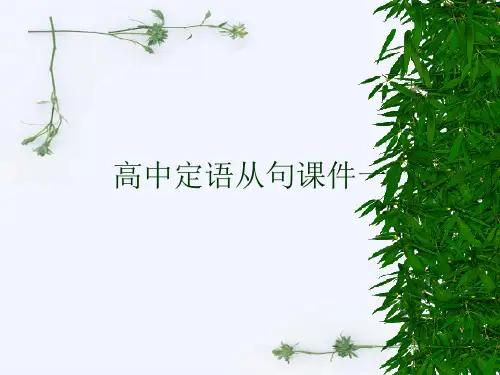 高中定语从句一PPT课件