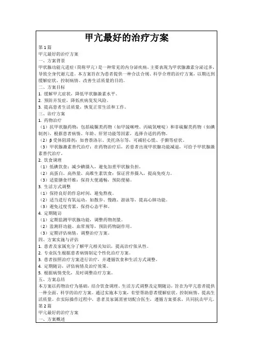 甲亢最好的治疗方案