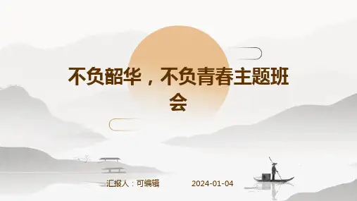 不负韶华,不负青春主题班会