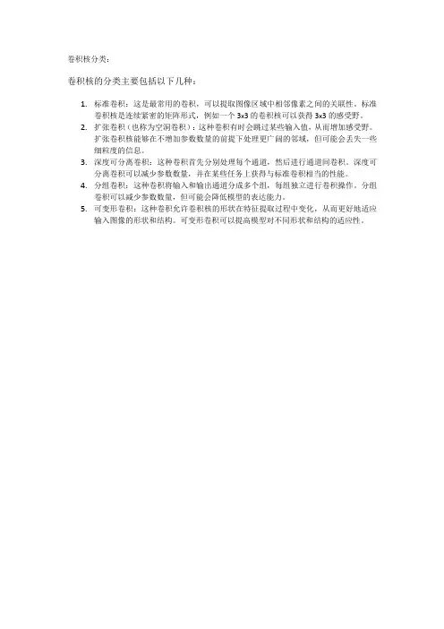 卷积核分类