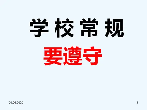 精品课件-常规教育班会主题活动