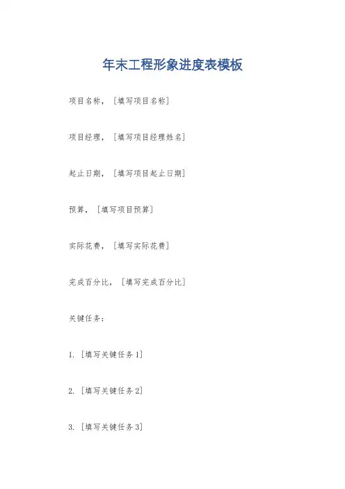 年末工程形象进度表模板