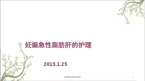 妊娠急性脂肪肝护理课件