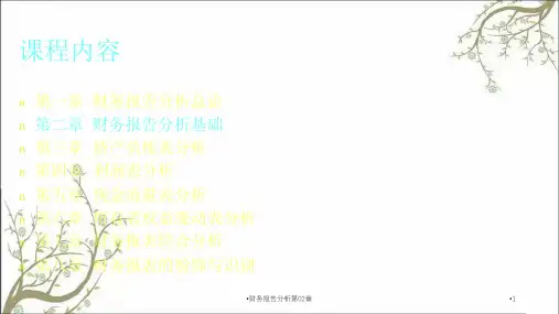 财务报告分析第02章课件
