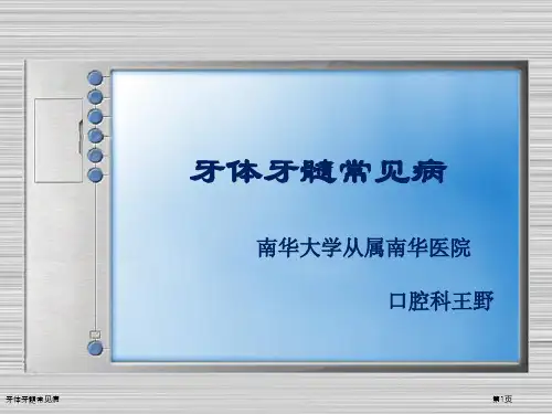 牙体牙髓常见病