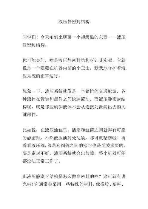液压静密封结构