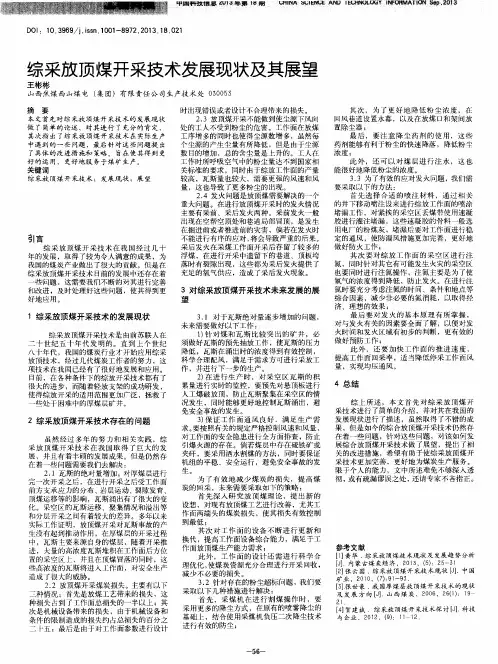 综采放顶煤开采技术发展现状及其展望