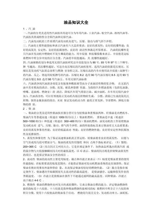 油品知识大全