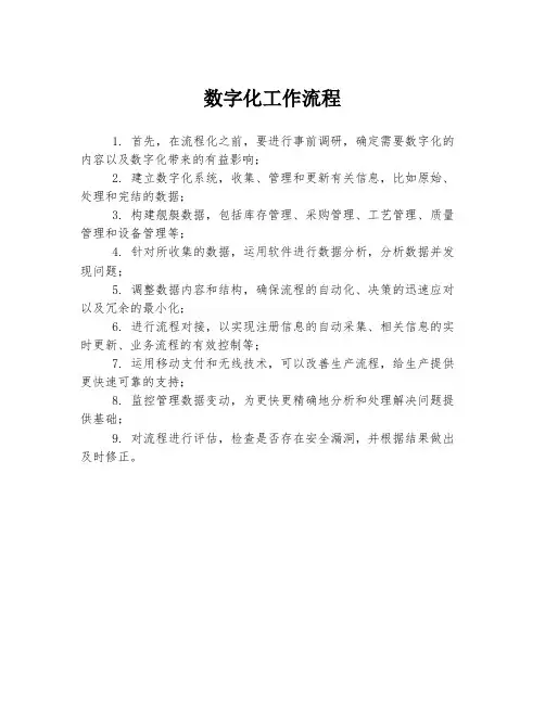 数字化工作流程