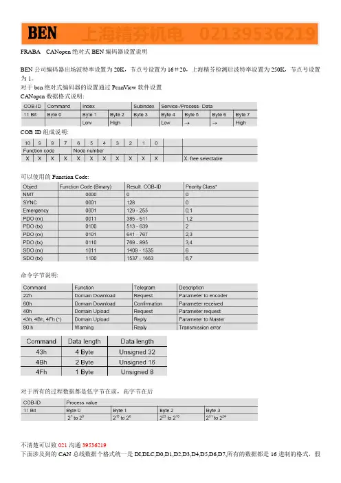 POSITAL编码器设置方法