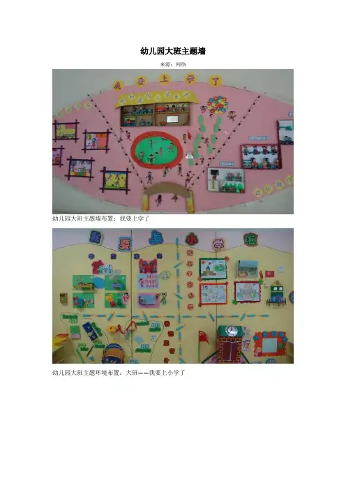 幼儿园大班主题墙设计