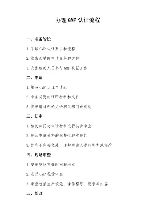 办理gmp认证流程