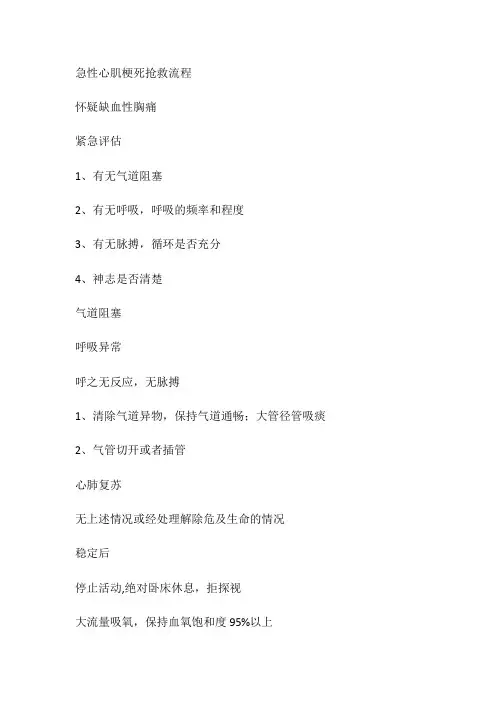 急性心肌梗死抢救流程