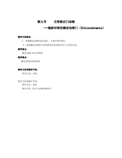 第九节 棘皮动物门