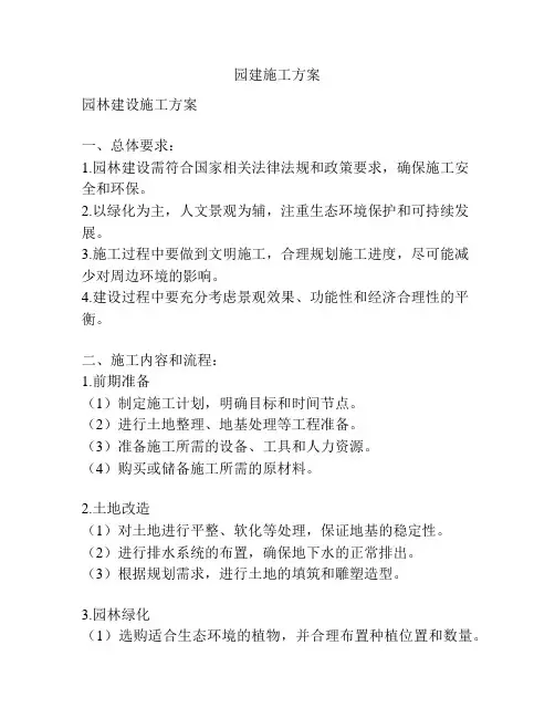 园建施工方案
