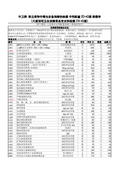 Sheet1 - 食品与饮水安全快速检测网