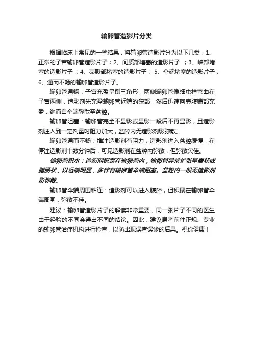 输卵管造影片分类