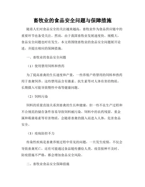 畜牧业的食品安全问题与保障措施