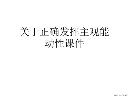 正确发挥主观能动性课件课件