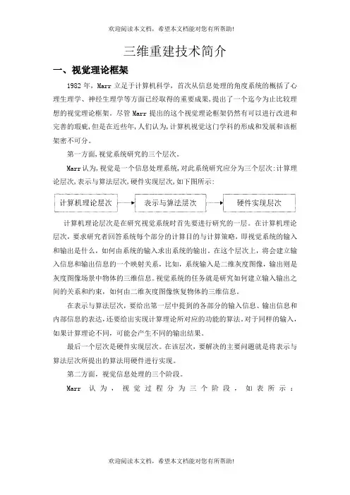 机器视觉—三维重建技术简介