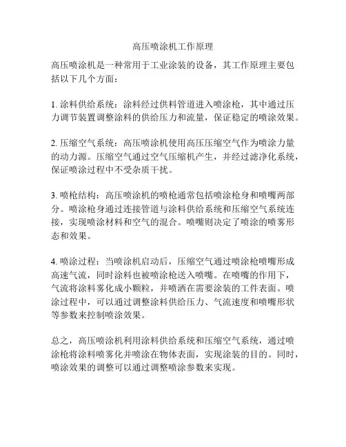 高压喷涂机工作原理